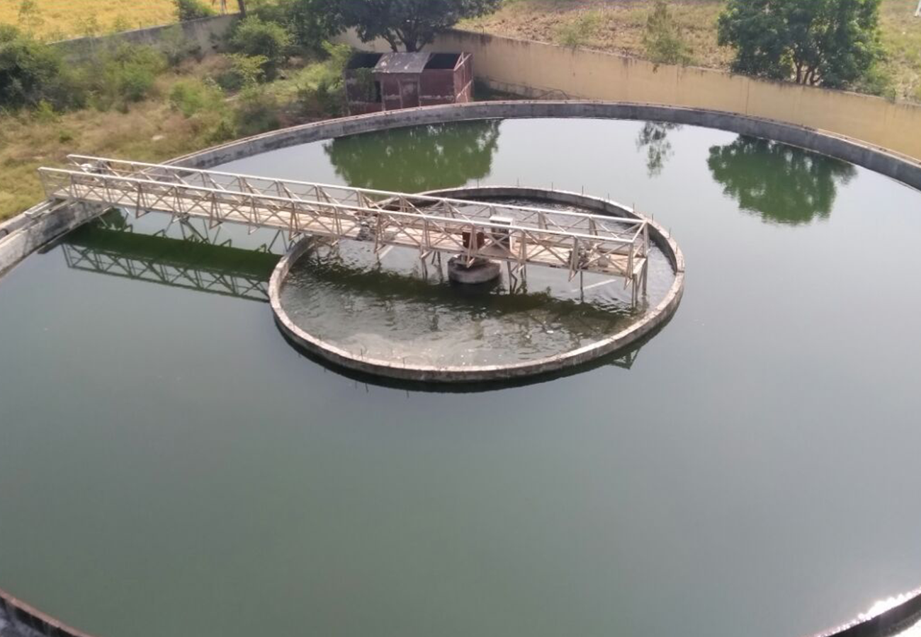 ircular secondary clarifier tank with a rotating bridge for wastewater treatment by Distingon Engineers & Consultant Pvt. Ltd.